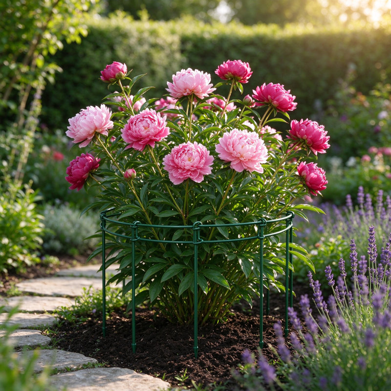 Cage à plantes robuste en acier antirouille 14 x 32 po - Paquet de 6 - Support polyvalent pour jardin de fleurs et de légumes