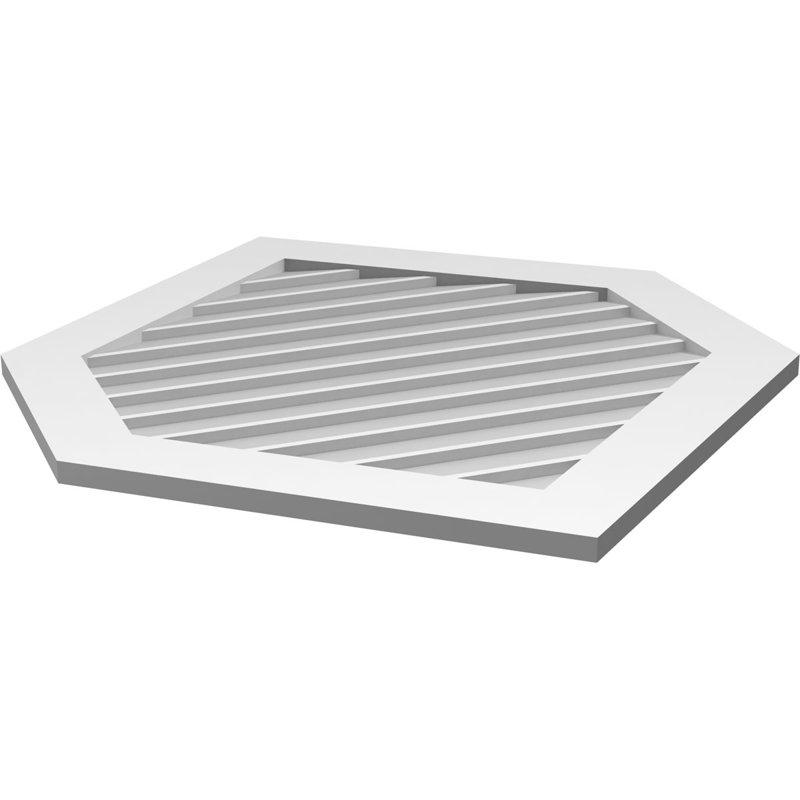 Ventilé vertical à pignon vertical en uréthane 10/12, H 42 po x l 34 po x P 1 po