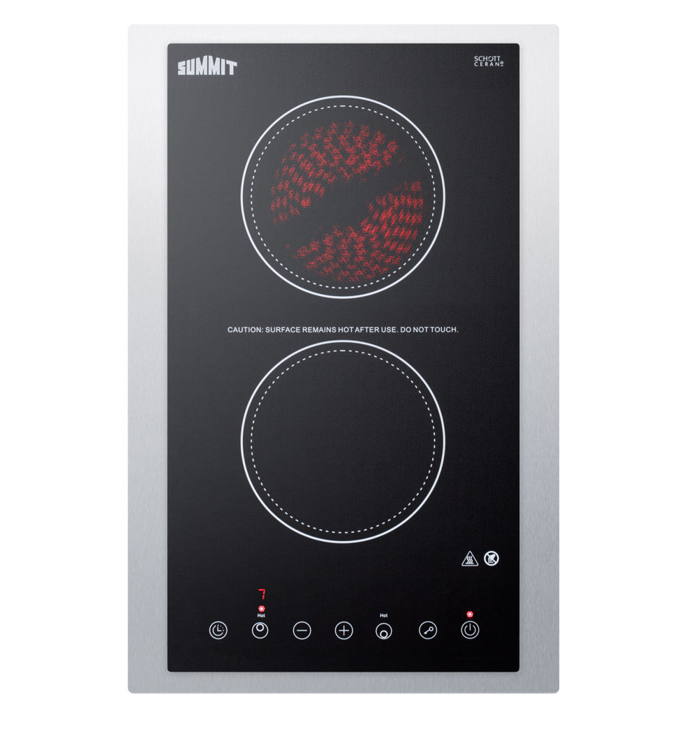 12"W  Electric Cooktop with 2 Elements Summit Appliance 
