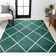 Tapis vert / blanc Bertrice