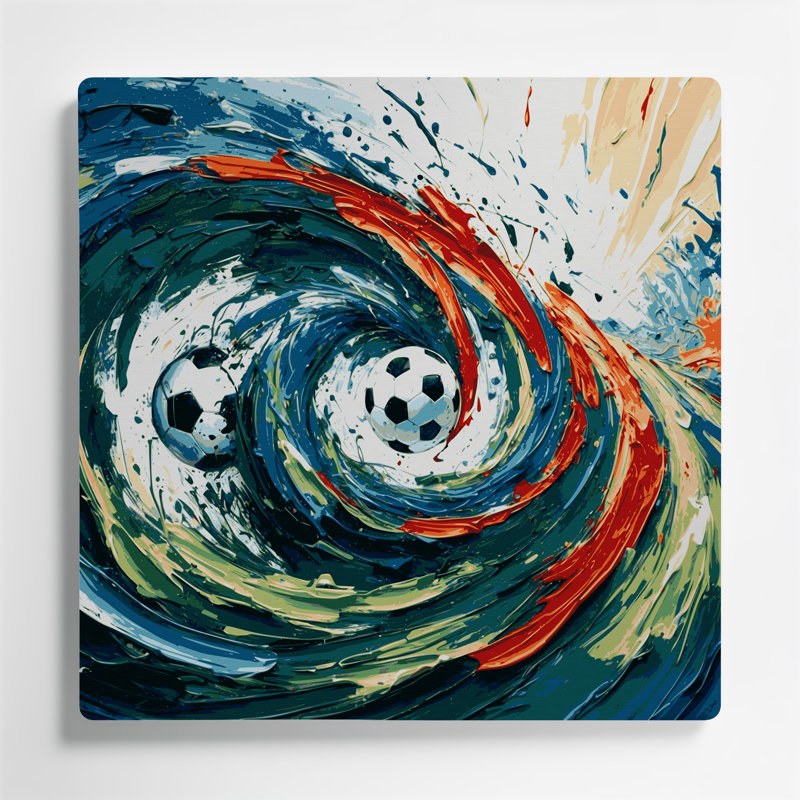 Art mural en métal Sports Soccer, H 12 po x l 12 po
