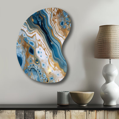 Rosalinda - Unique Shape Abstract Metal Wall Art, Asymmetrical Metal Wall Sculpture Print