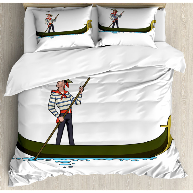 Eclectic Polyester Duvet Cover, Queen Duvet Cover + 2 Standard Shams