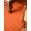 Tapis kilim en laine tissés à la main et à plat Alithea - 6 pi x 9 pi, de couleur orange foncé, motif uni uni, tapis faits à la main et à poils courts pour salon, chambre à coucher-24418953-126643371