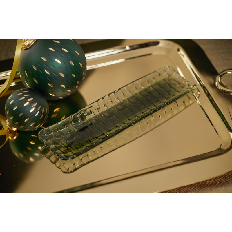 Karson 12.25'' Glass Appetizer Plate, Green
