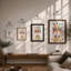 Crowned Fox Boho - Framed Print-614868593-614868592