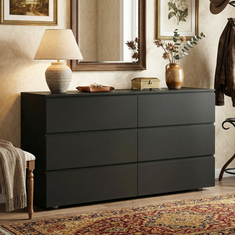 Anastasiya 59'' W 6 - Drawer Dresser, Brown