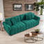 Canapé en velours avec capitonnage et coussins décoratifs 89 po Yore-114611262