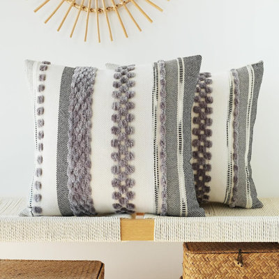 Ensemble de 2 housses de coussins en laine