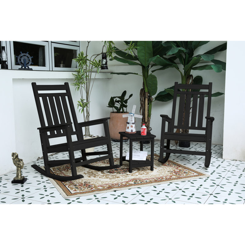 Chaise berçante grise toutes saisons avec table d'appoint - profilée, capacité de 300 lb, l 32,5 po x l 25,9 po x H 41,7 po, table ergonomique, appui-tête, 380 lb