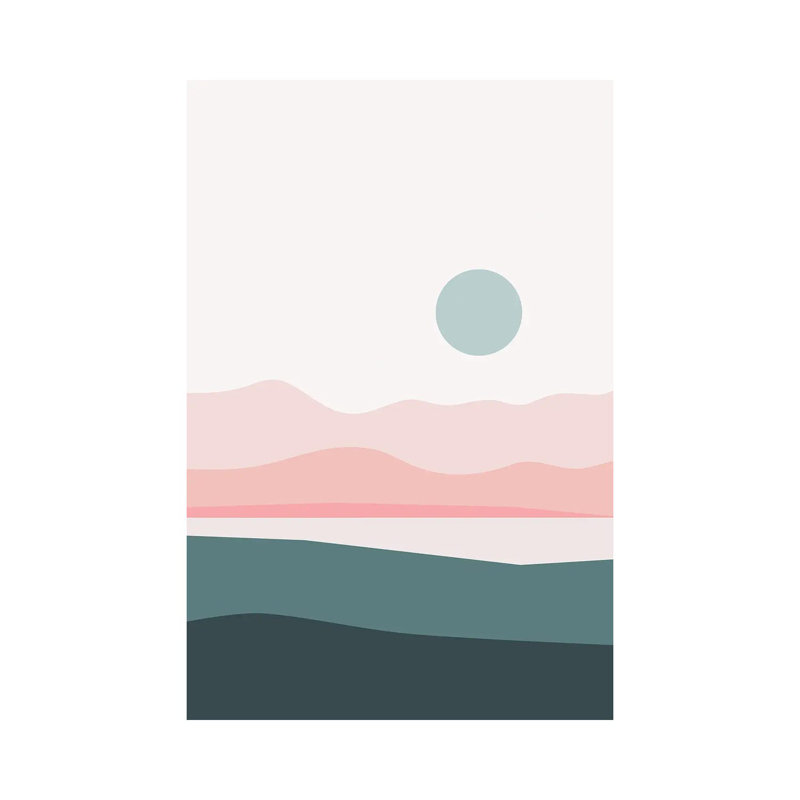 Abstract Landscape III - Print on Canvas, 66.04 cm H x 45.72 cm W x 1.91 cm D, Wrapped Canvas