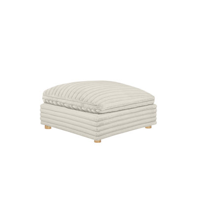 Repose-pieds modulaire en velours côtelé