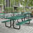 Kristy Commercial Grade Expanded Mesh Metal Outdoor Picnic Table with Anchors-18937253-35769255