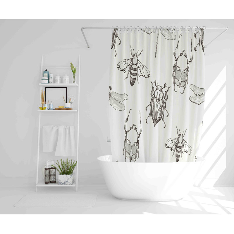 Dunwich Polyester Shower Curtain Set, 177cm H x 177cm W