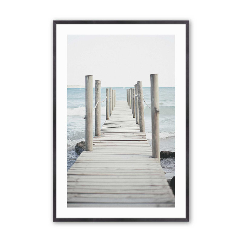 Jetty Dreams Escape, Single Picture Frame Weathered Zinc, 12.25" H x 15.25" W