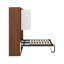 Lit escamotable double pleine grandeur avec armoire-788551563