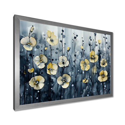 «Ingersoll Midnight Violet Flowers In Fields I - Violets Large», art mural