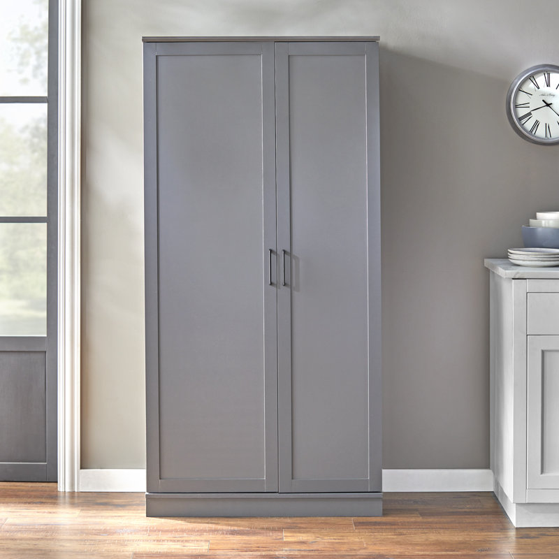 Davares 71.25'' Kitchen Pantry, Charcoal