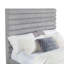 Grand lit tapissier gris