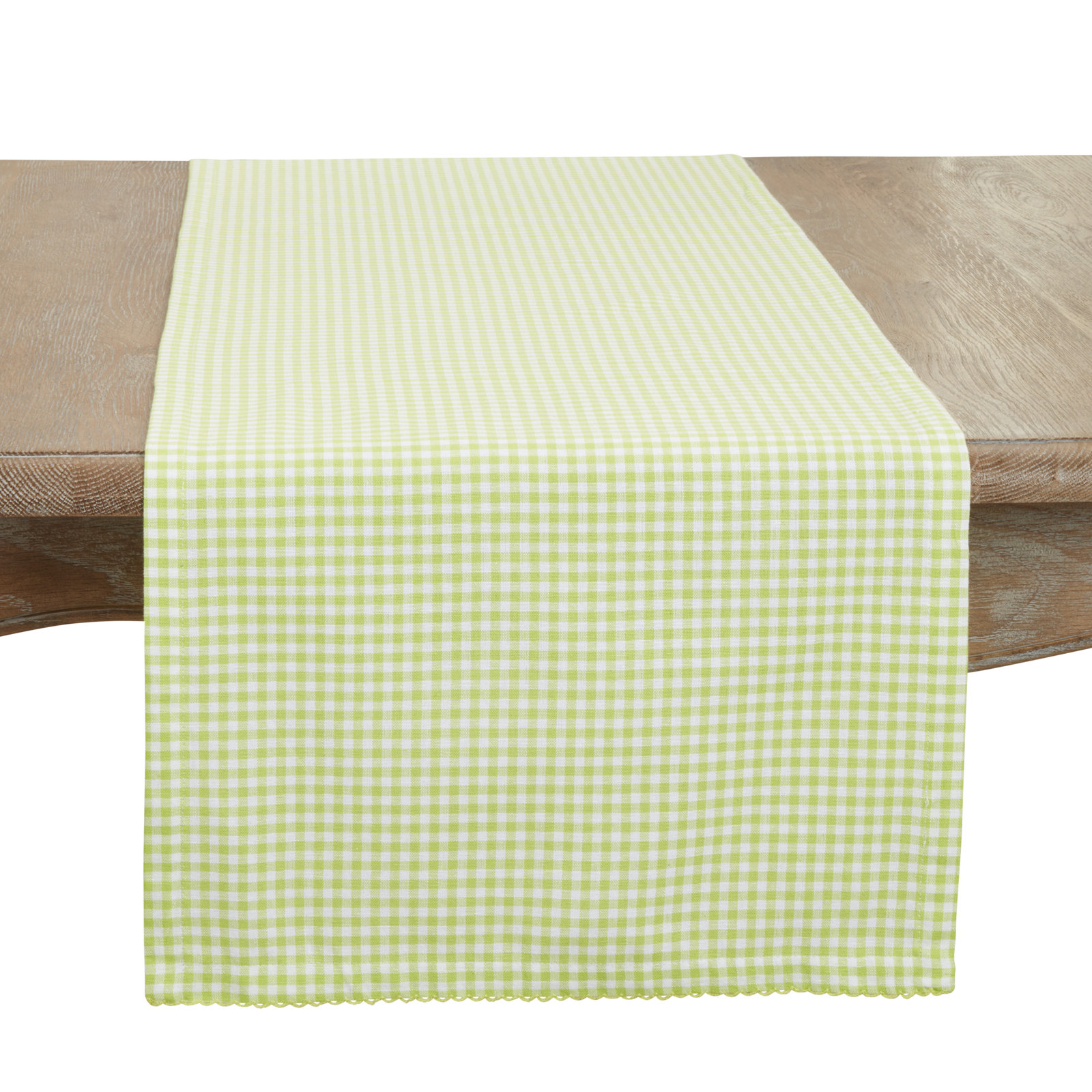 Ishida Gingham Table Runnner, Green