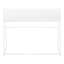 Bureau d'ordinateur, bureau personnel, ordinateur portable, tablettes de rangement, L 48 po, travail, stratifié blanc, métal blanc, contemporain, moderne-114208897
