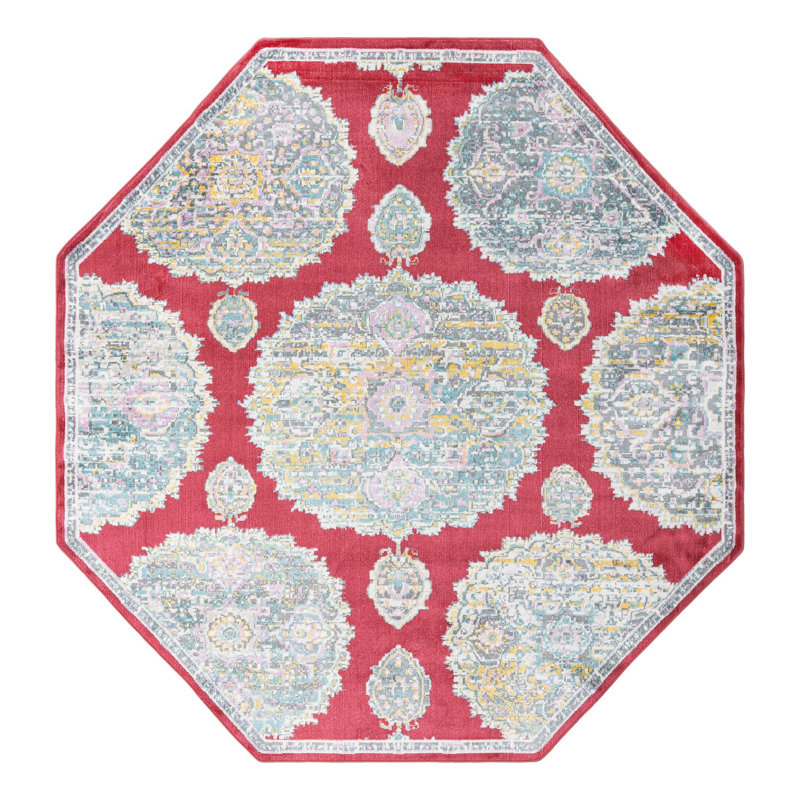 Paragon Floral Indoor Rug, Octagon 8'2" x 8'2"