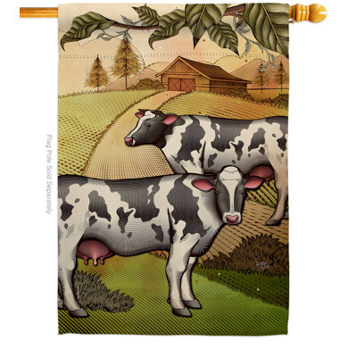 Double Sided 40'' H x 28'' W Polyester Animal House Flag