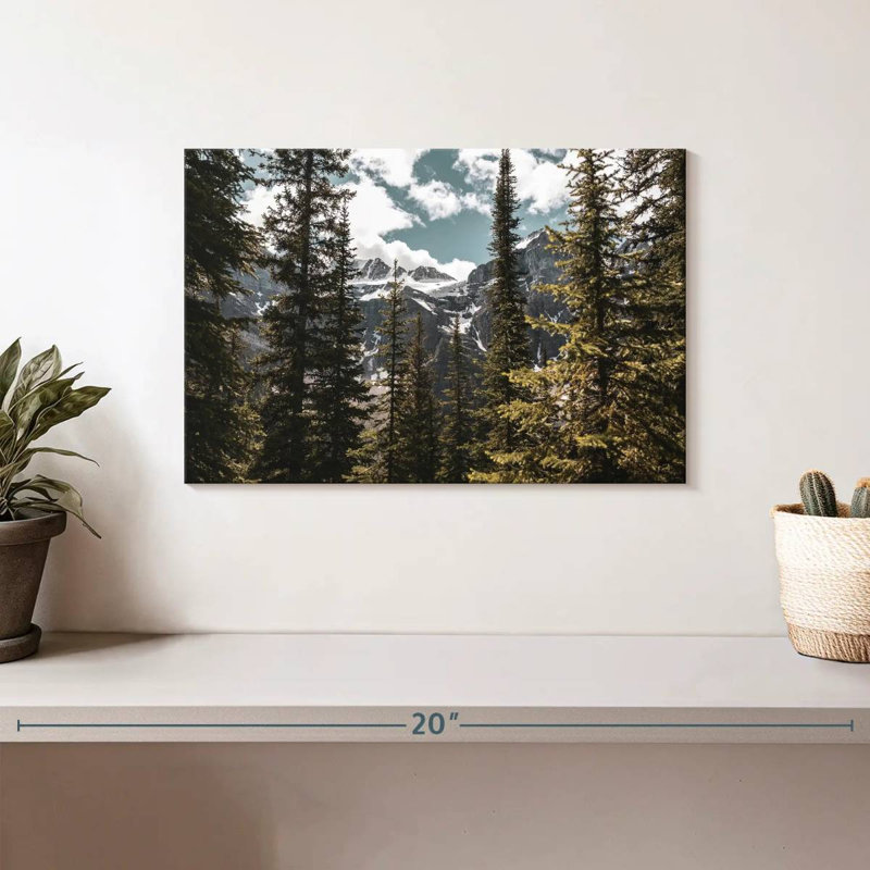 Harnek Ten Peaks Through Pine Trees, 8" H x 12" W