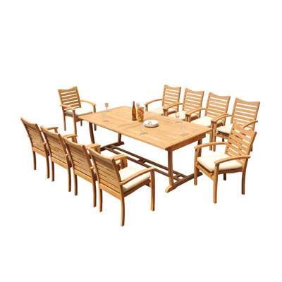 Ensemble repas rectangulaire pour 10 personnes Cincere