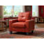 Fauteuil club rouge Worthen en similicuir-1862789402