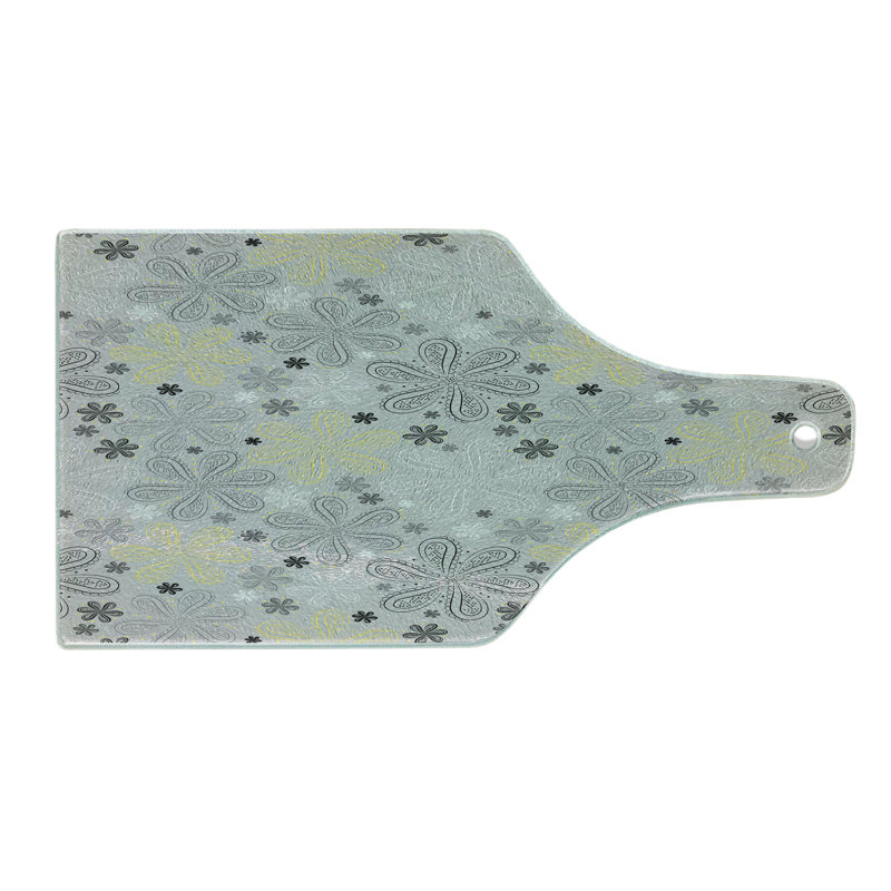 Planche à découper en verre trempé gris Ambesonne