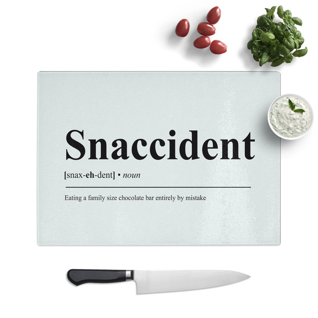 Snaccident Typography Chopping Board