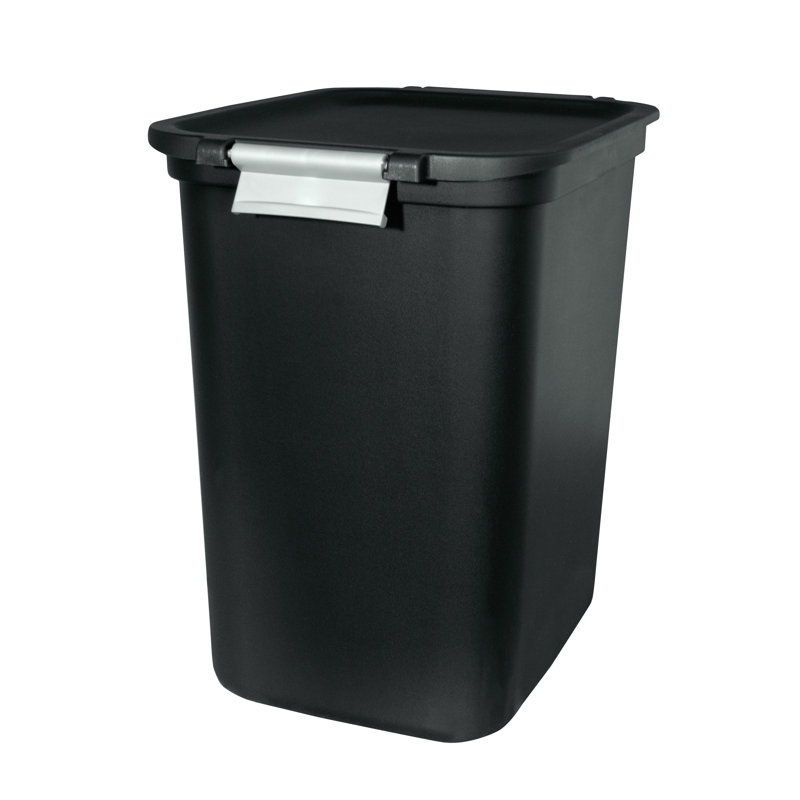 Plastic Manual Lift Kitchen Trash Can - 7.7 Gallons