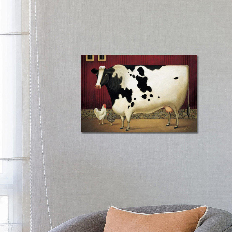 Mrs Oleary's Cow by Lowell Herrero - Wrapped Canvas Gallery-Wrapped Canvas Giclée, 66.04 cm H x 45.72 cm W x 1.91 cm D