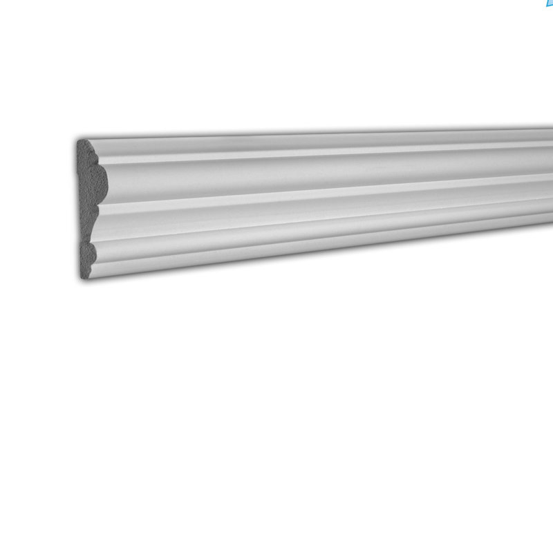 WM 298 3-1/2 in x 1 in x 96 in Plain Recycled Polystyrene Panel Moulding Pro Pack 48 LF