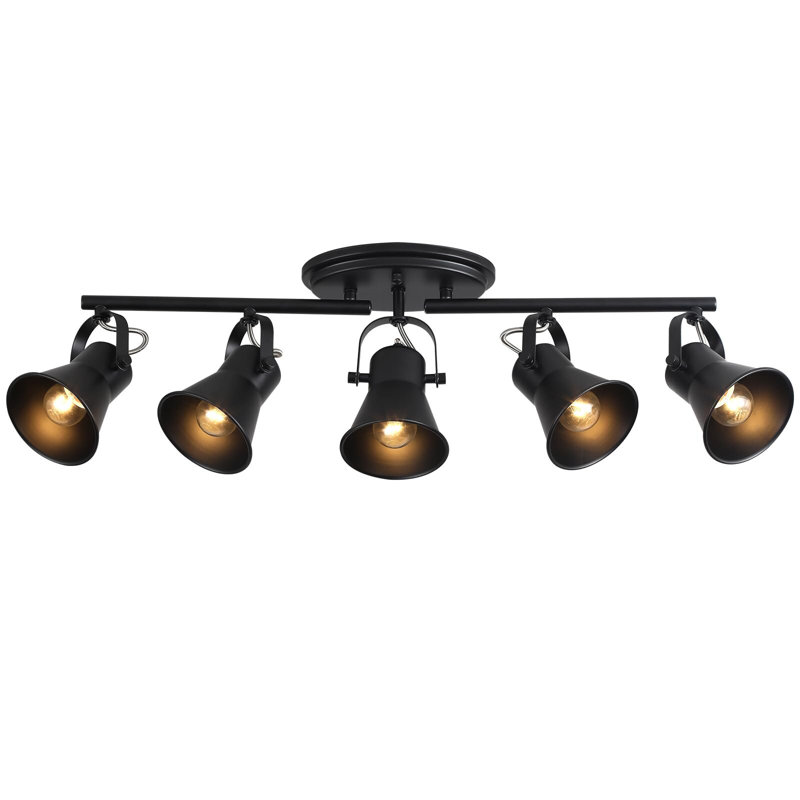 28'' 5 -Light Swing Arm Track Track Kit with Dimmable and Adjustable Head