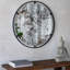 Miroir rond avec cadre en métal