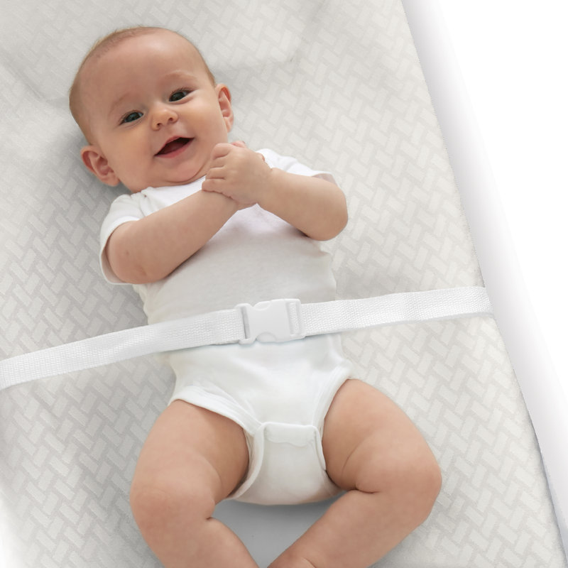 Sealy White Cotton Comfort 3-Sided Contoured Baby Changing Pad