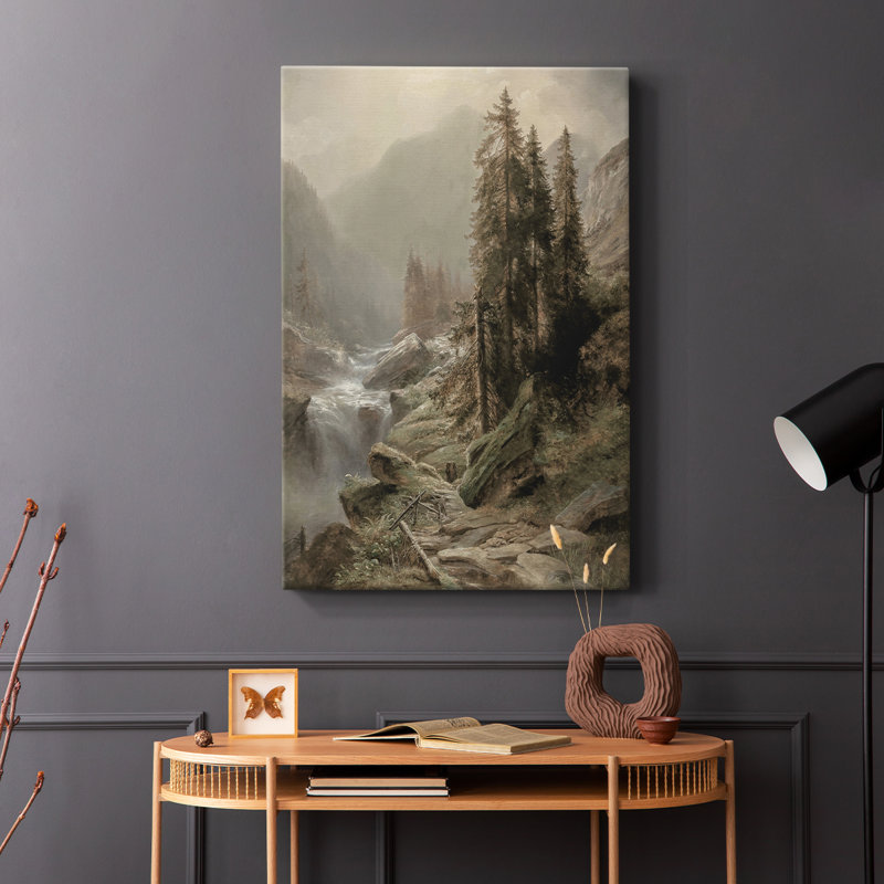 Paysage rétro CCIV - galerie Cavas, H 18 po x l 12 po
