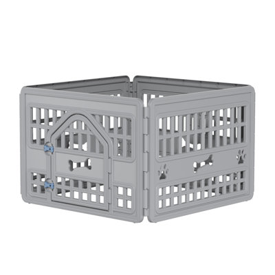 Parc pour animaux 4 panneaux 24 po, parc pour chiots, enclos pour chien intérieur / extérieur, 24, pliable, pliable, facile à ranger