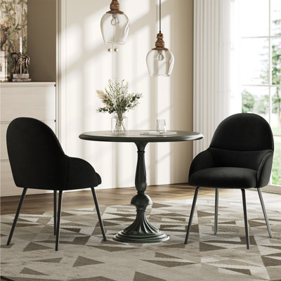 Antin Modern Upholstered Dining Chair with Armrest