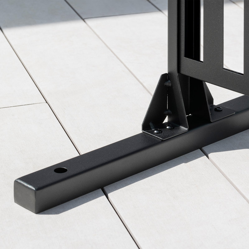 Arrow Black Steel and Plastic Privacy Screen Set