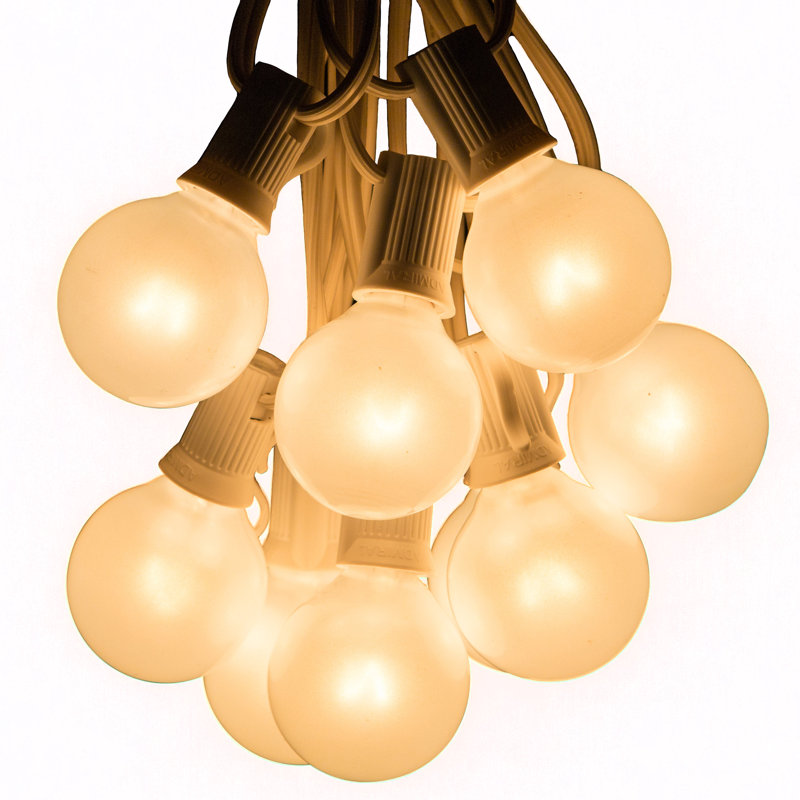 Guirlande de 25 lumières sphériques d'extérieur 25 pi Dadiva, Blanc
