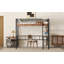 Lit mezzanine en métal avec bureau intégré