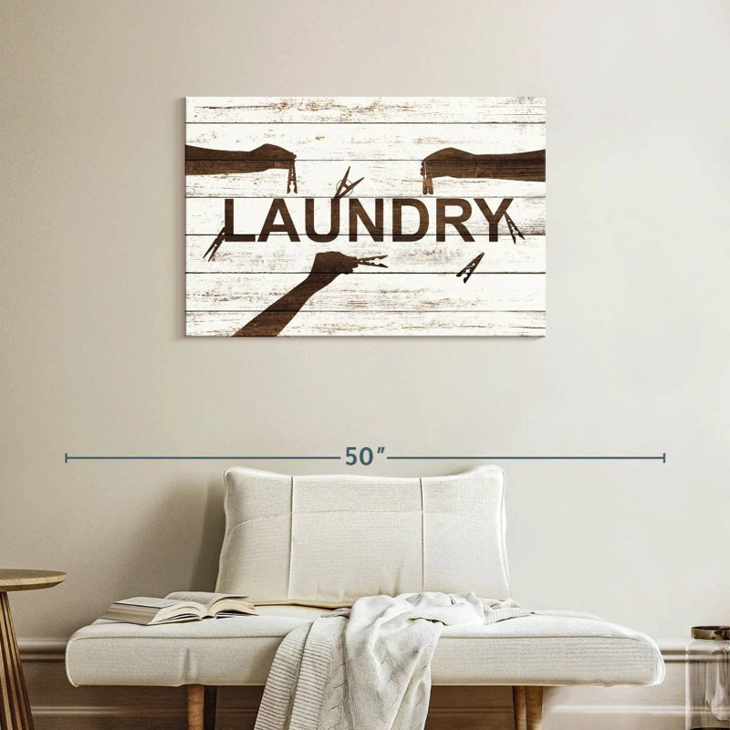 Tergel Rustic Laundry Clothespins, 24" H x 36" W