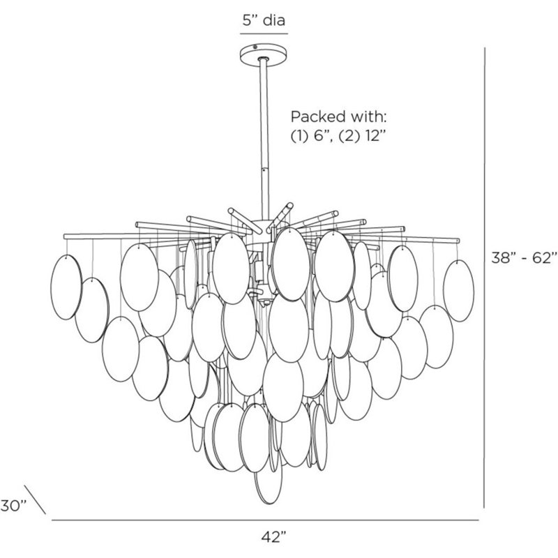 Tiffany 8 - Light Chandelier