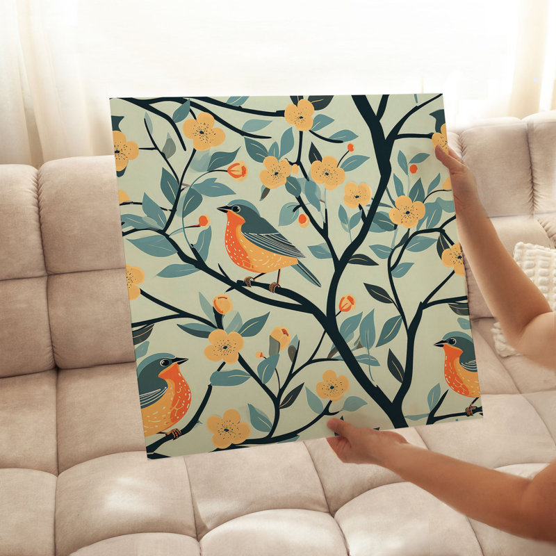 Reproduction d'art encadrée animaux animaux, H 28 po x l 28 po