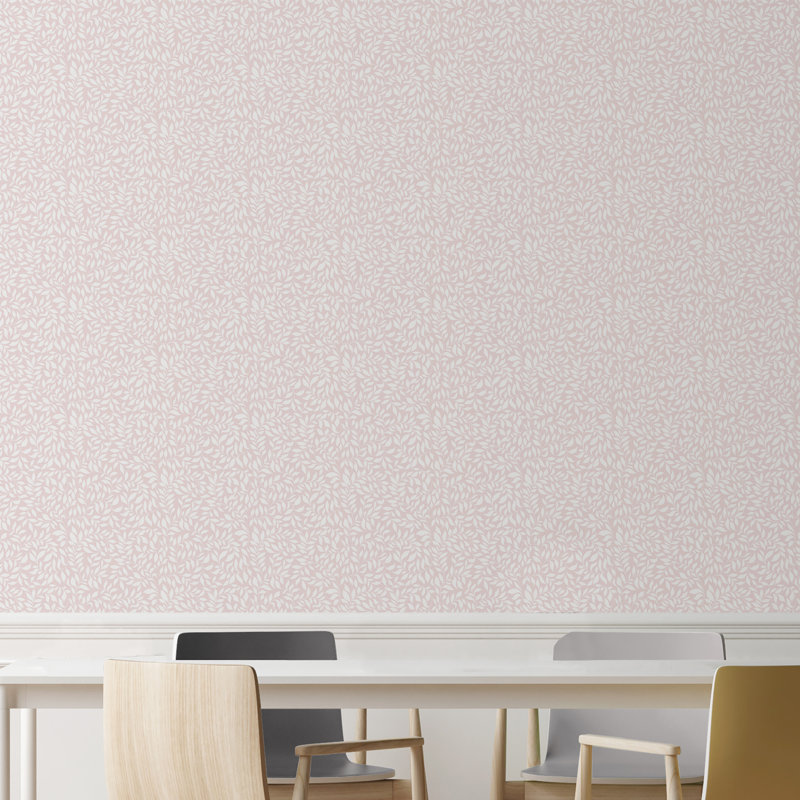 Panneau de papier peint adhésif et colle Inga, Rose, l 24 po x L 96 po