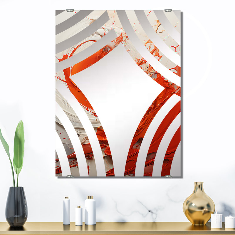 Pritchett - Miroir mural à collage abstrait MIR131656, 40 po x 30 po
