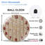 Horloge murale en bois 12 po